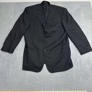 Pal Zileri Sport Coat Mens 44L (EU 54L) Three Button Ventless Vintage Black
